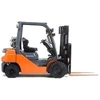 warehouse forklift orange