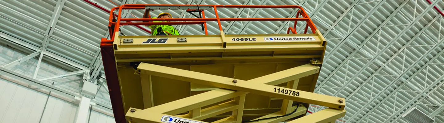 scissor lift extended 