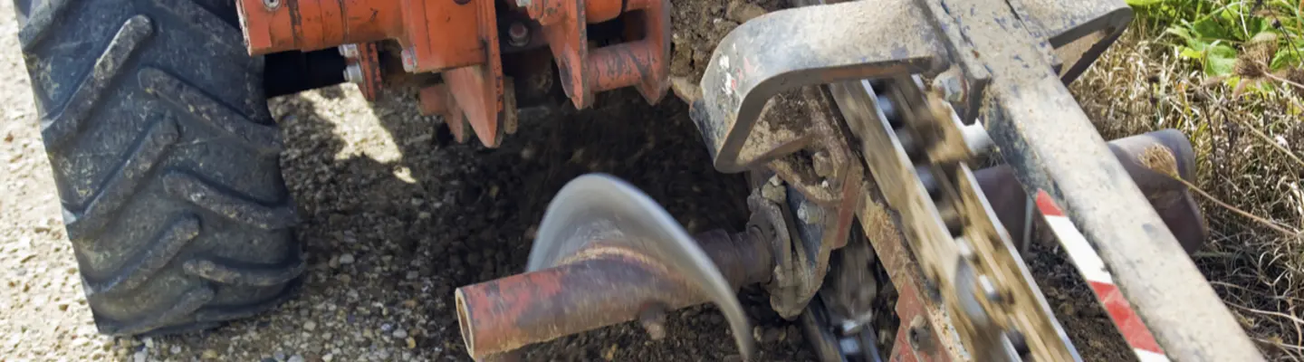 trencher in action