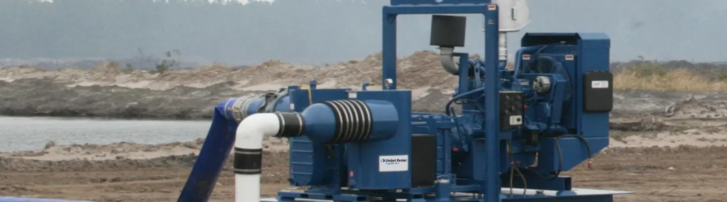 pump dewatering on jobsite