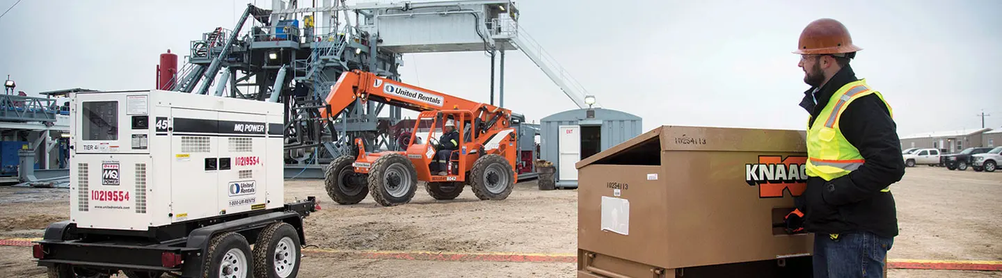 Portable Generator on jobsite