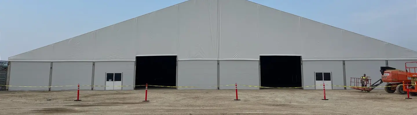 Temporary industrial tent