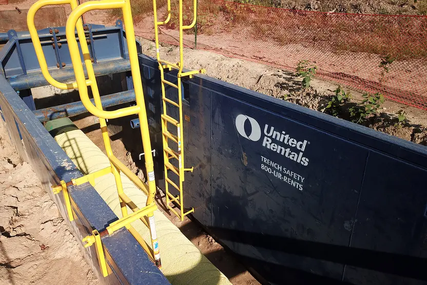 Trench at a jobsite
