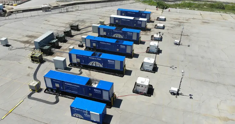 power trailers on worksite