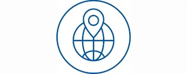 geopin and globe icon