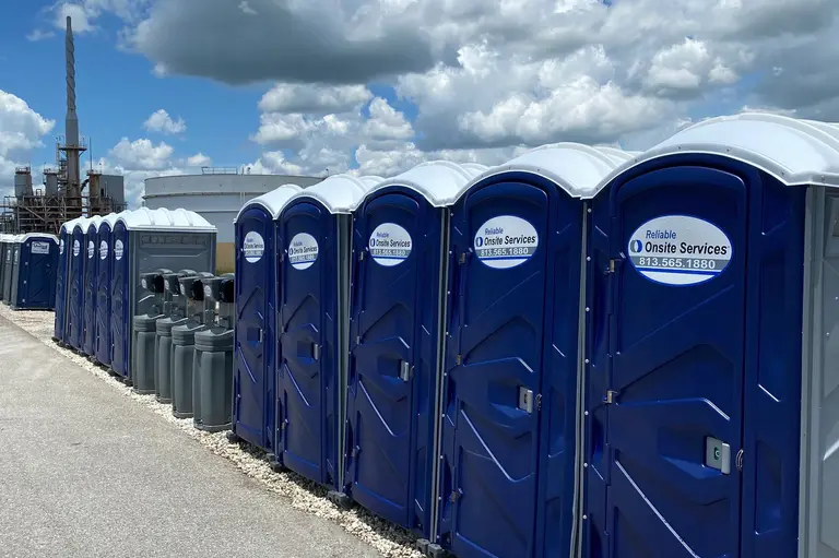Multiple Porta Potties at jobsite