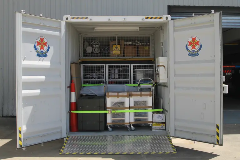 a loaded container ready for removal 