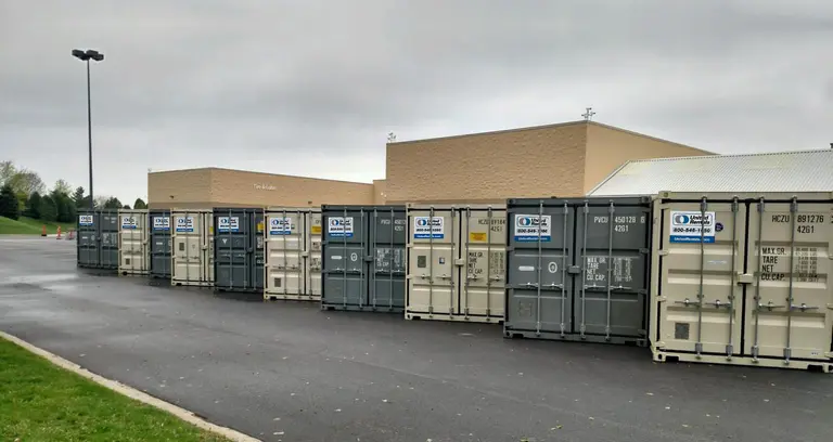 Storage containers outside a walmart