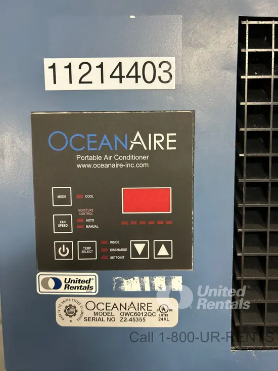 2021 OCEANAIRE OWC6012QCFLT Portable Air Conditioner