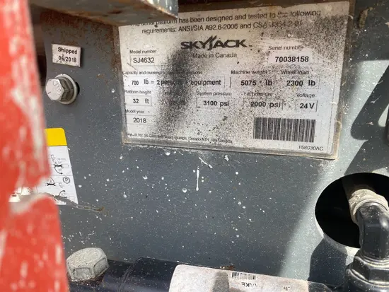 2018 Skyjack SJIII4632 Scissor Lift