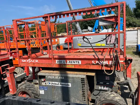 2019 Skyjack SJ6826RT Rough Terrain Scissor Lift