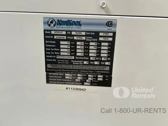 2021 KWIKOOL KP05-21 Portable Air Conditioner