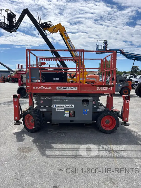 2019 Skyjack SJ6826RT Rough Terrain Scissor Lift