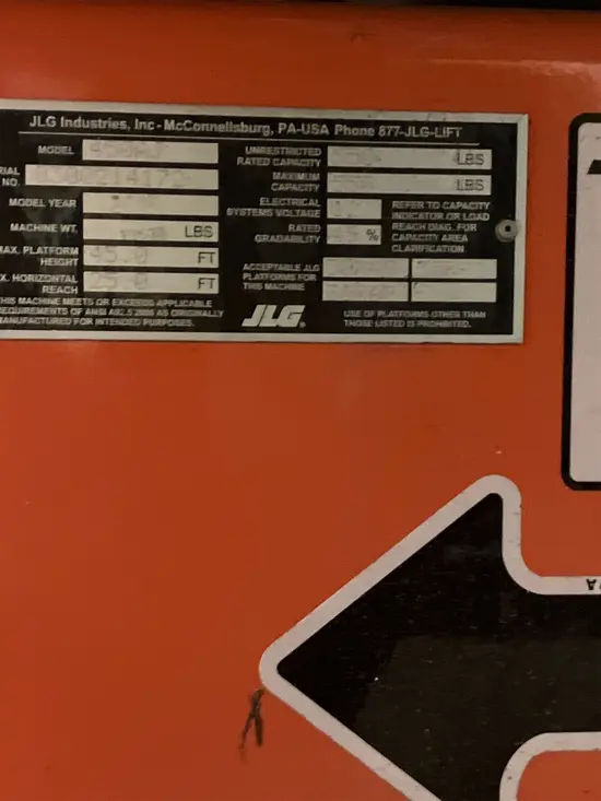 2016 JLG 450AJ Articulating Boom Lift