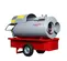 Grey and red FROSTFGHTR Heater, 420,000-500,000 BTU/h, Diesel/Oil, Ducted