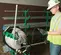 Green and silver and black GREENLEE Conduit Bender, 1/2 in. to 2 in., Powered