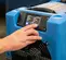 Blue and black Dri-Eaz electric powered Dehumidifier