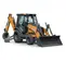 Orange and gray CASE 60-90 HP Backhoe Loader, 14 ft. Dig Depth