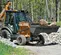 Orange and black Case Backhoe Loader with 17 foot Dig Depth and Extendahoe