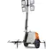 White, orange and black GENERAC Light Tower Vertical Mast Extended Run