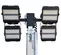 White, silver and black GENERAC LIGHT TOWER SKID MOUNTED