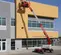 Red MEC telescopic boom lift