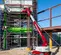 Red MEC telescopic boom lift