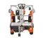 Beige and orange JLG electric towable boom lift