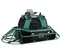 Green and black Multiquip ride-on concrete trowel