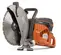 Orange, black and gray HUSQVARNA Cut-Off Saw, 16 ft., Gas Powered