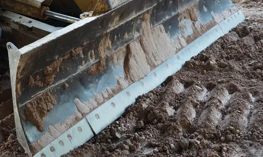 closeup of dozer