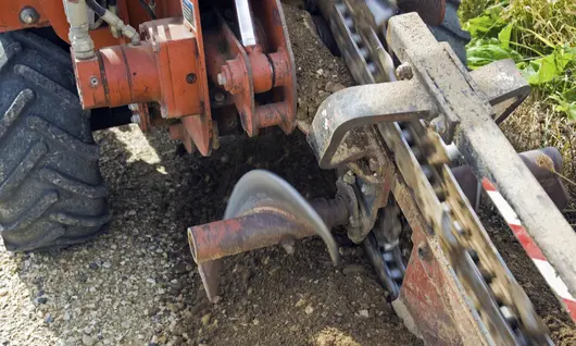 trencher in action