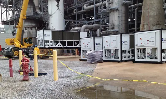 Row of HVAC equipment