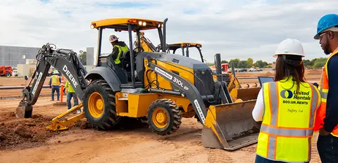 UR crew monitoring earthmoving work