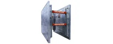 Trench Safety: Aluminum Panel Shield Card with White Background