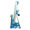 Blue and silver GENIE Material Lift, 700-1,000 lbs., 6 ft.-12 ft., Manual