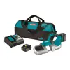 Green and black and gray MAKITA Cordless Portable Band Saw, Electric-powered