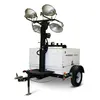 White Generac diesel powered towable light tower with generator