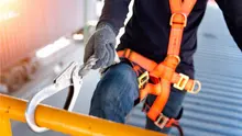 fall protection harness and anchor point