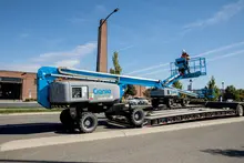 Aerial work platform on jobsite