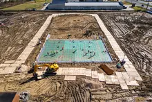 Ground Protection matting at construction site