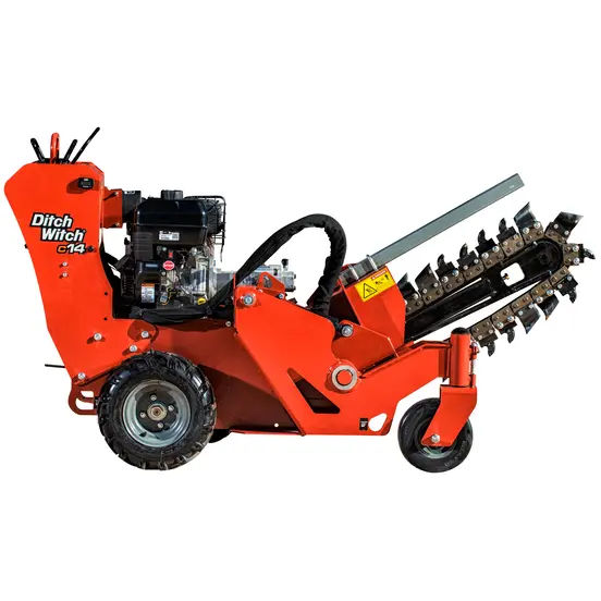 Orange Ditchwitch Walk-Behind Trencher