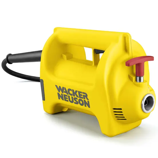 Yellow WACKER Concrete Vibrator, 2 HP, 115V Electric Powered