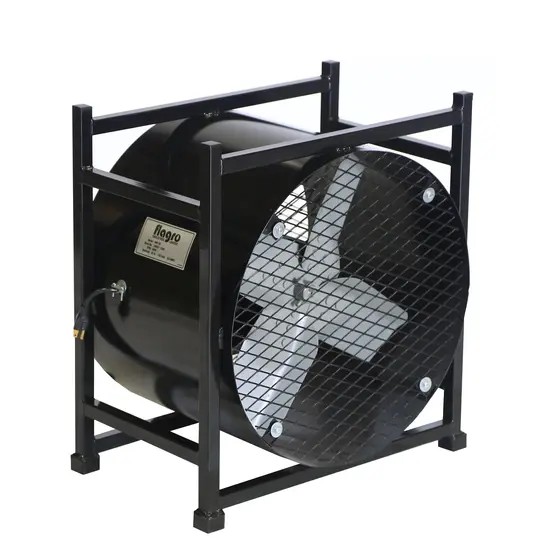 Black FLAGRO Portable Ventilating Blower, 20 in. Axial Fan, 115V-230V, Electric-powered