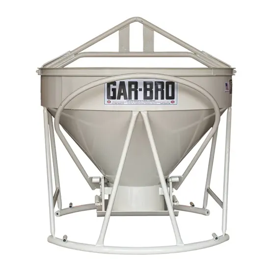 White GARBRO Concrete Bucket, 1 cubic yd.