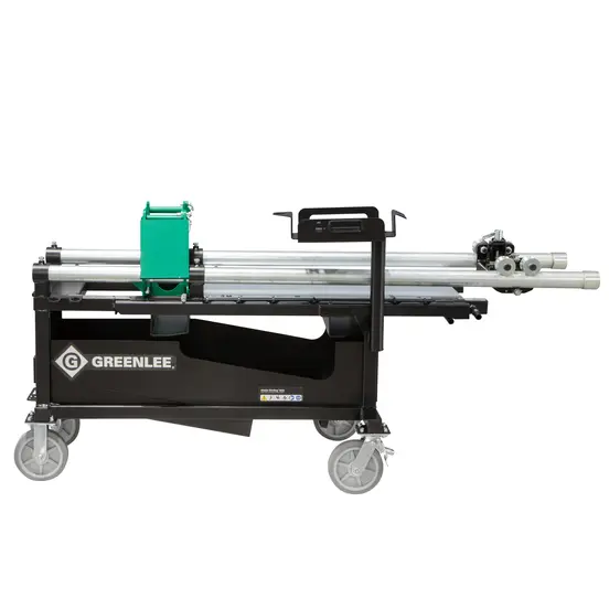 Green and black and silver GREENLEE Pipe Conduit Bender Table, 4 in., Greenlee 881