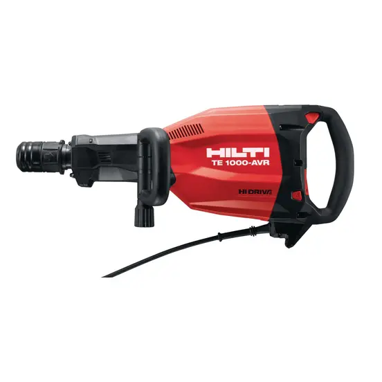 Red and black HILTI Red and black HILTI Demolition Hammer, 27-34 lbs., Electric Powered