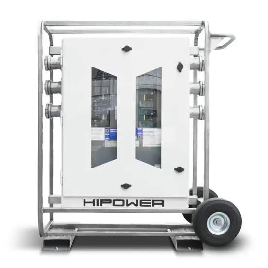 White and silver HIPOWER 600 Amp I-Line Power Distribution Panel