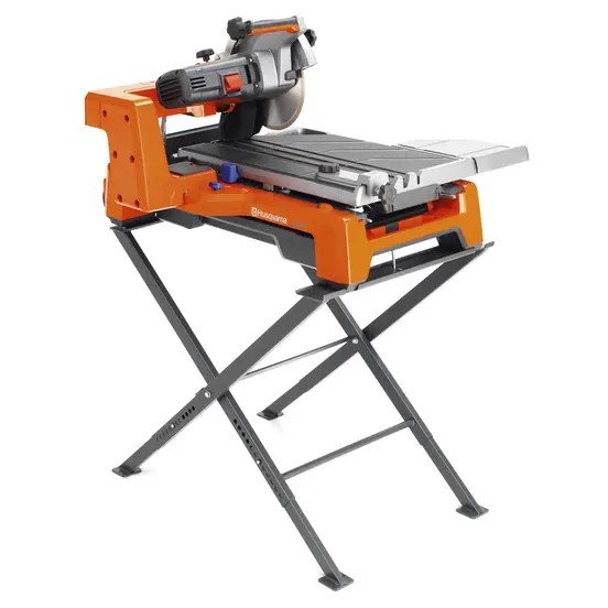 Orange and gray Husqvarna 10 inch electric tile saw