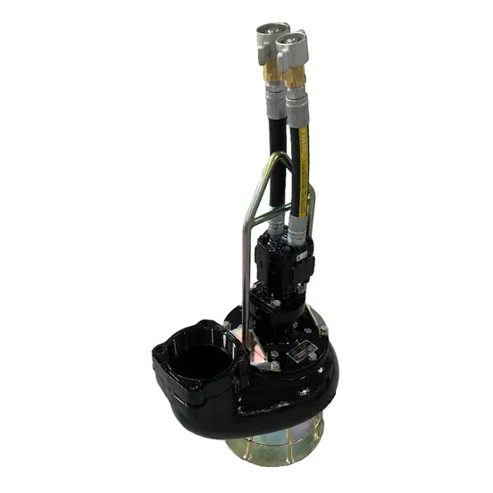 Black and silver HYDRATECH Pump Head, 6 in., Cast Iron